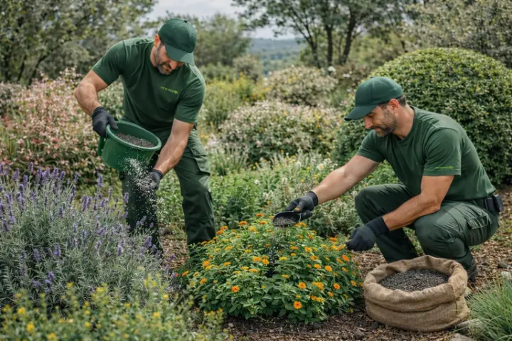 Venta de tierra y mantillo para jardines y mantenimiento de jardinería en Madrid - Ricotrebol - como y cuando abonar tu jardín