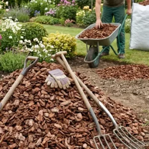 Venta de tierra y mantillo para jardines y mantenimiento de jardinería en Madrid - Ricotrebol - Corteza de pino para decoración de jardines y espacios verdes
