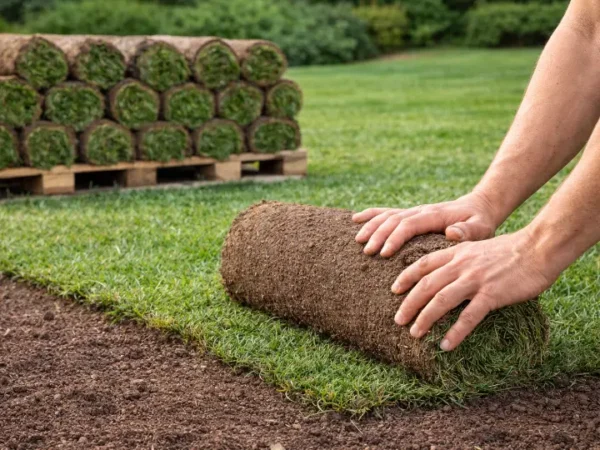 Venta de tierra y mantillo para jardines y mantenimiento de jardinería en Madrid - Ricotrébol - Tepes de cesped natural para creación y decoración de jardines y espacios verdes