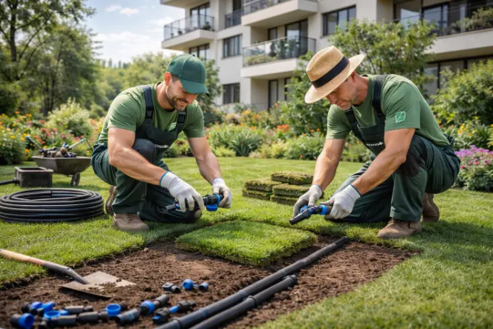 Venta de tierra y mantillo para jardines y mantenimiento de jardinería en Madrid - Ricotrebol - Sistema de riego eficiente en verano para tu jardín de Madrid