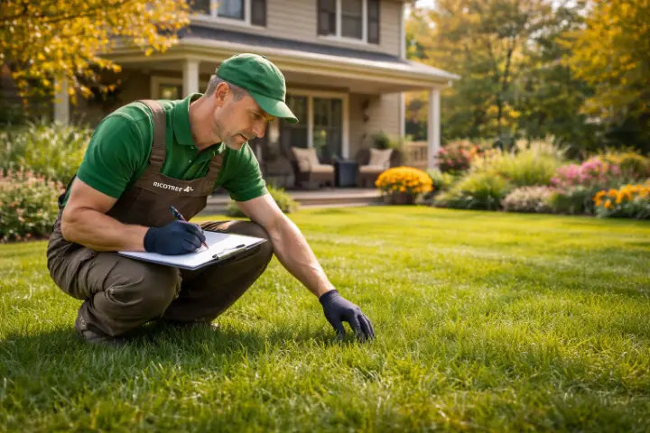 Venta de tierra y mantillo para jardines y mantenimiento de jardinería en Madrid - Ricotrebol - ¿Cómo cuidar mi césped antes del otoño para mantenerlo sano y preparado para el invierno?